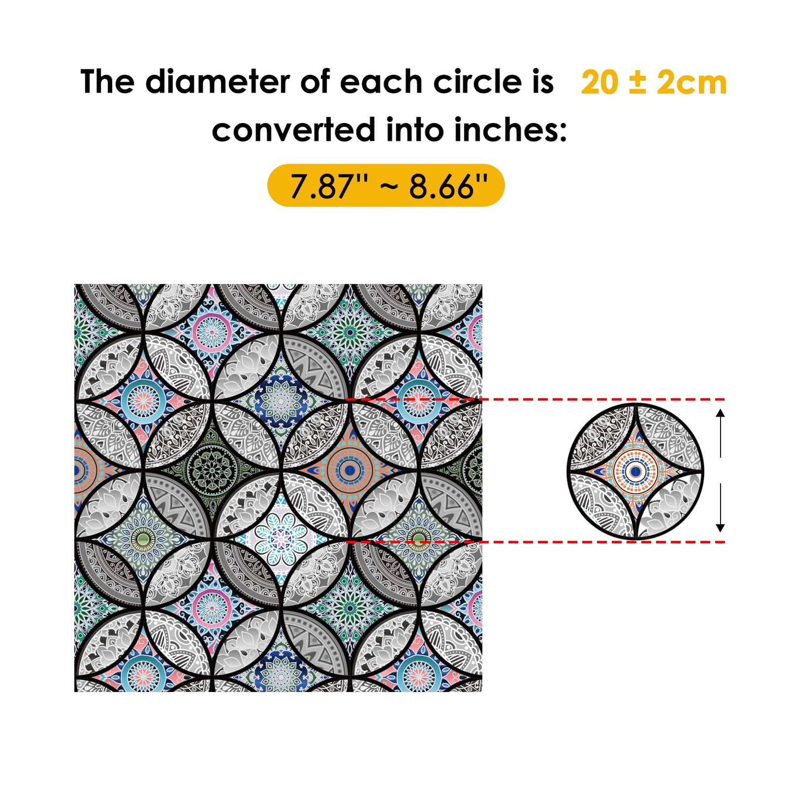 DKTIE Static Cling Decorative Window Film Vinyl Non Adhesive Privacy 17.7″x78.7″