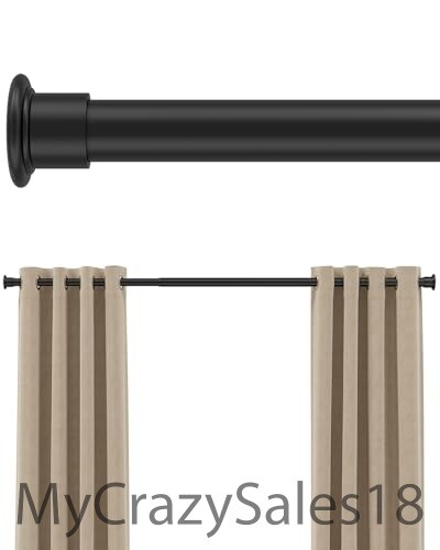 Tension Curtain Rod by EZFurni,42-123 Inches,Heavy Duty Tens