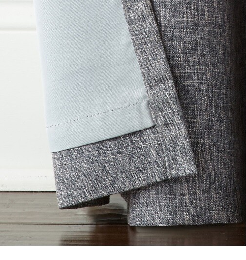 2 Two JCP Sullivan Blackout Grommet Charcoal Heather Black Curtain Panel 50x 108
