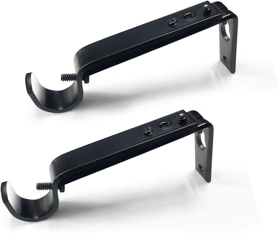 Curtain Rod Brackets Heavy Duty Drapery Hardware Adjustable Curtain Rod Holde…