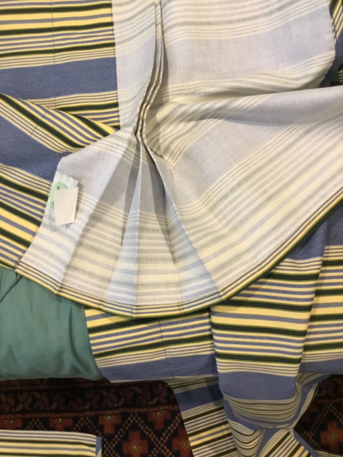 WAVERLY Valance ~ Amanda Blue Stripe ~ 77″ x 17″ ~ Lot of 2