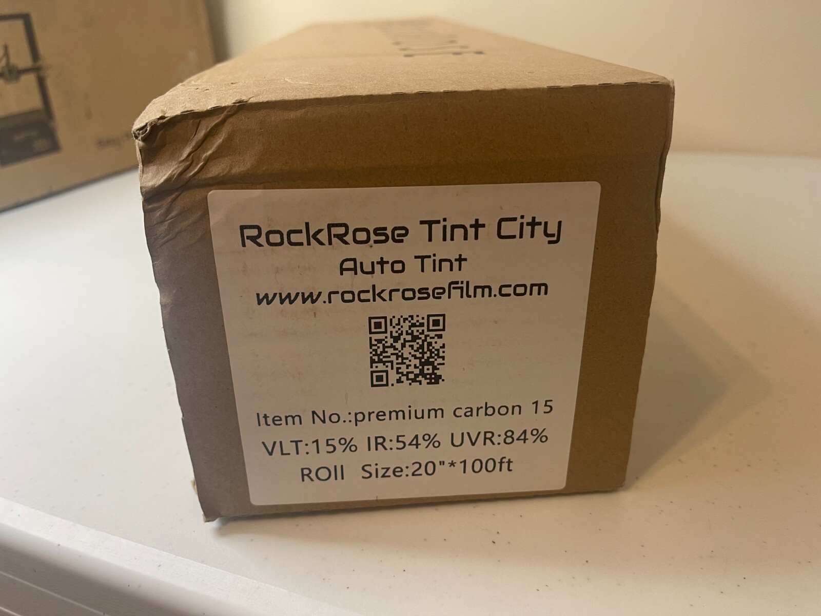 RockRose Premium Nano Ceramic Tint VLR: 15% IR: 54% UVR 84% Roll Size 20″ 100FT