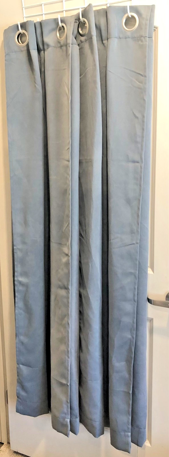 Set of 2 Mainstays Gray Blackout Curtain Panels 40x63in Grommet Energy Efficient