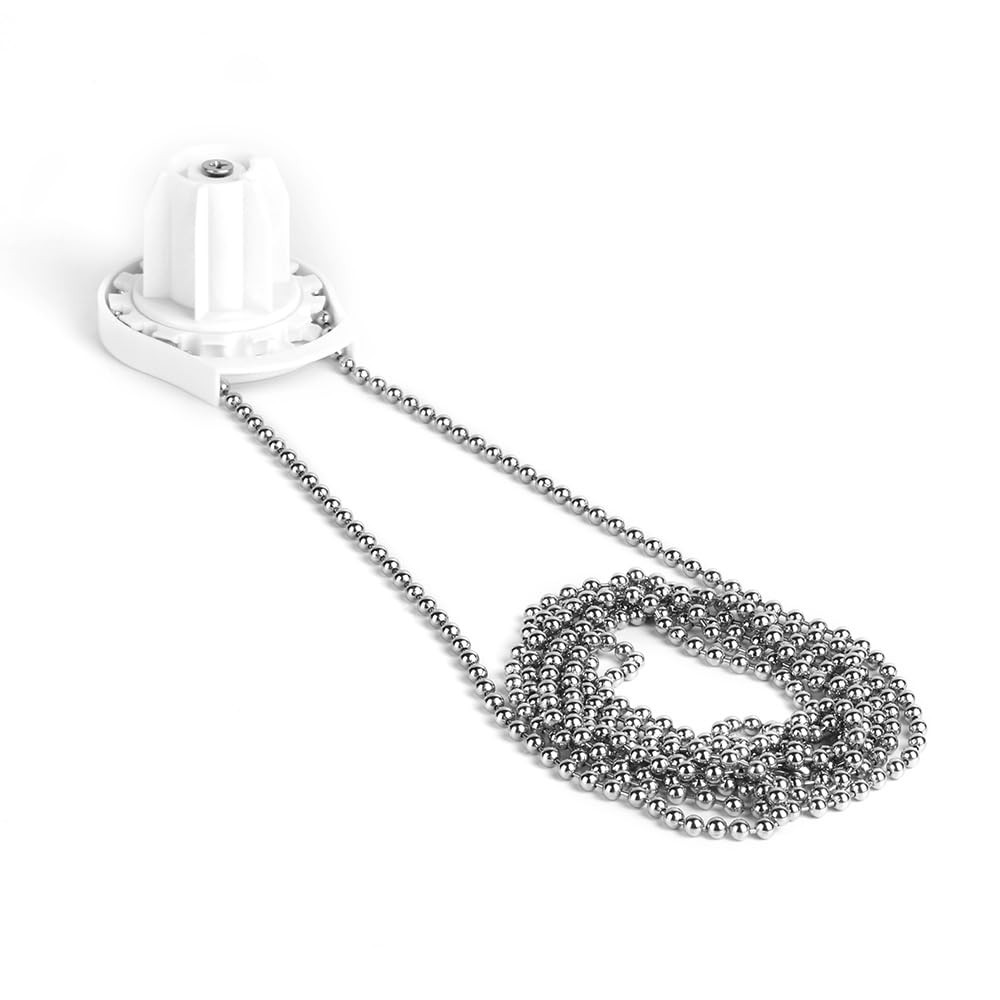 Luanxu 4.5 mm Stainless Steel Bead Chain with 5 0.18″W x 0.24″H, Silver