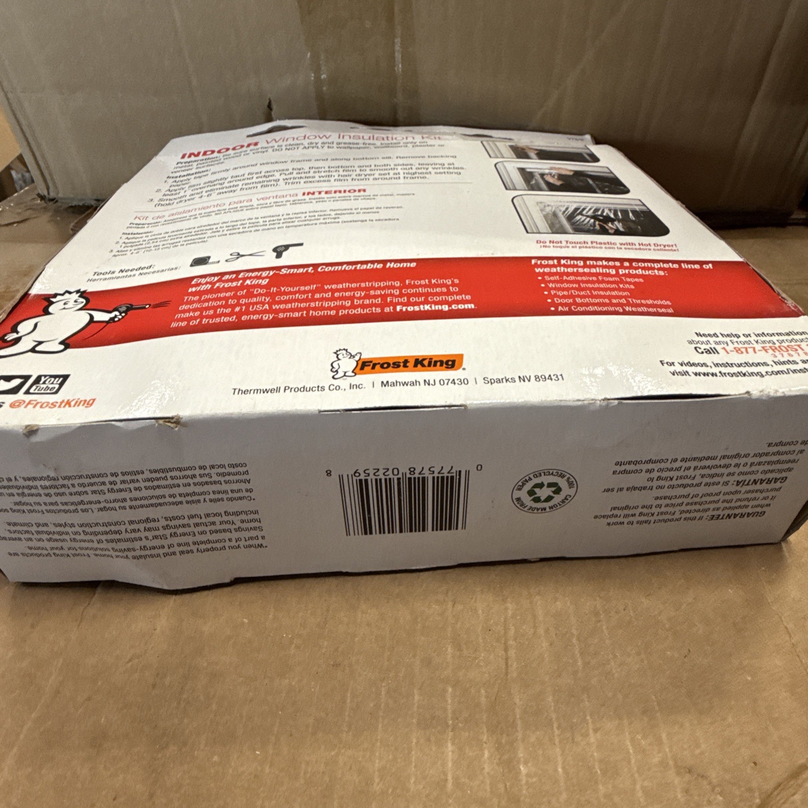 Frost King V73/9H 42 x 62 in. Indoor Shrink Window Kit – 9-Pack – Damaged Box