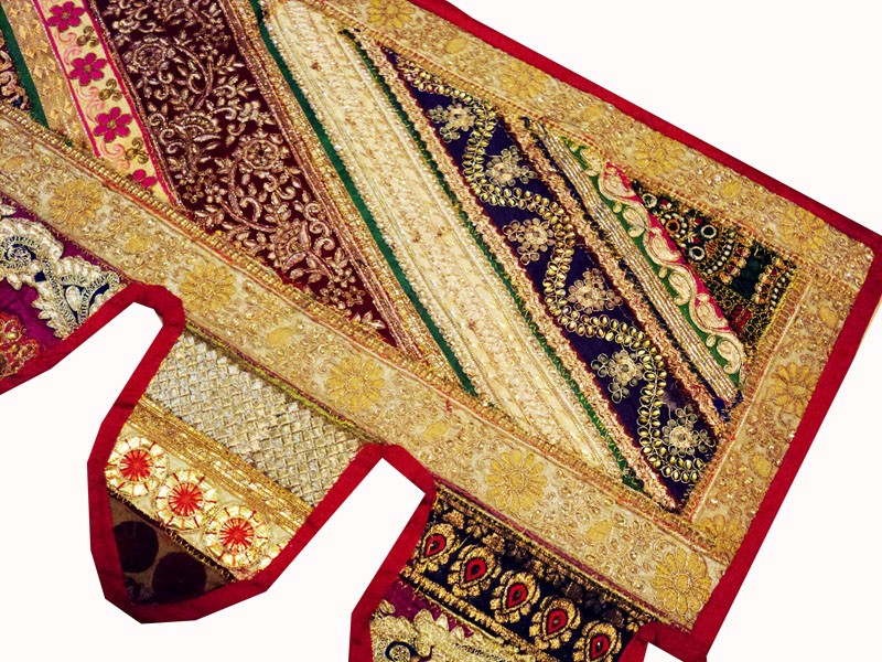 Indian Cotton Door Hanging Toran Patchwork Embroidered Home Décor Gift For His