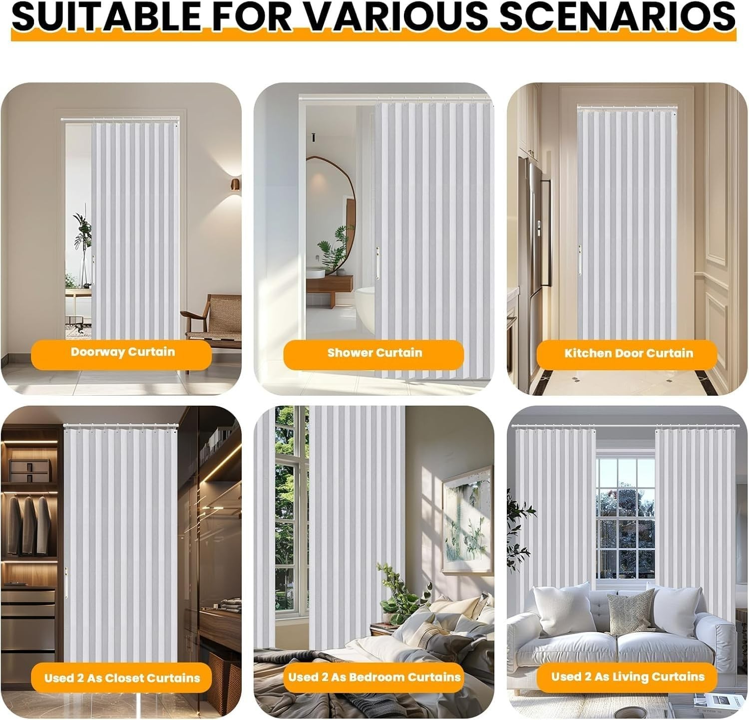 Customizable Accordion Blackout Curtain – 42″W x 78″L, Easy Install & Clean