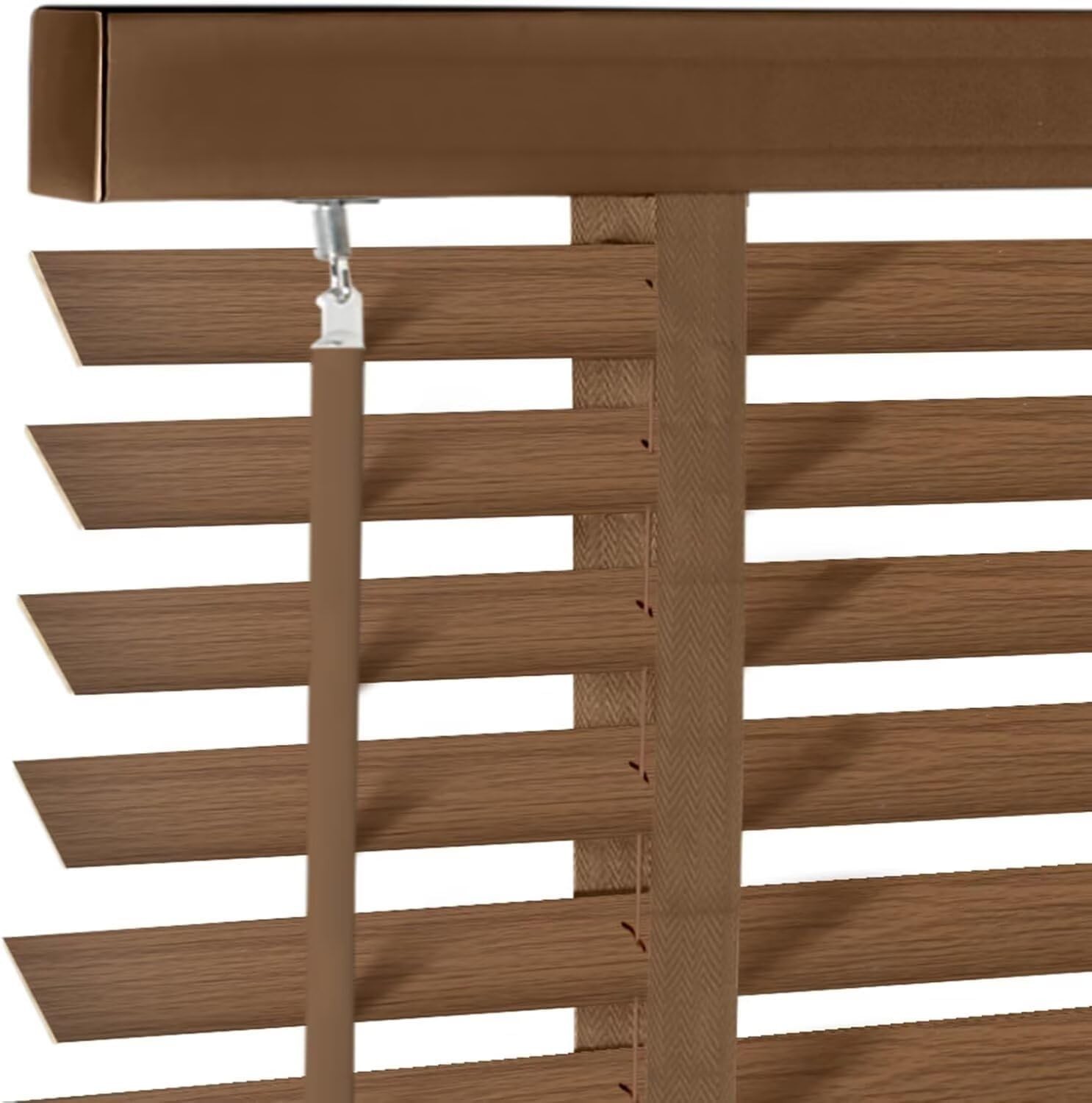 2″ Cordless Solid Wood Blinds for Indoor Window,52.5″ W x 60″ H Real Wooden