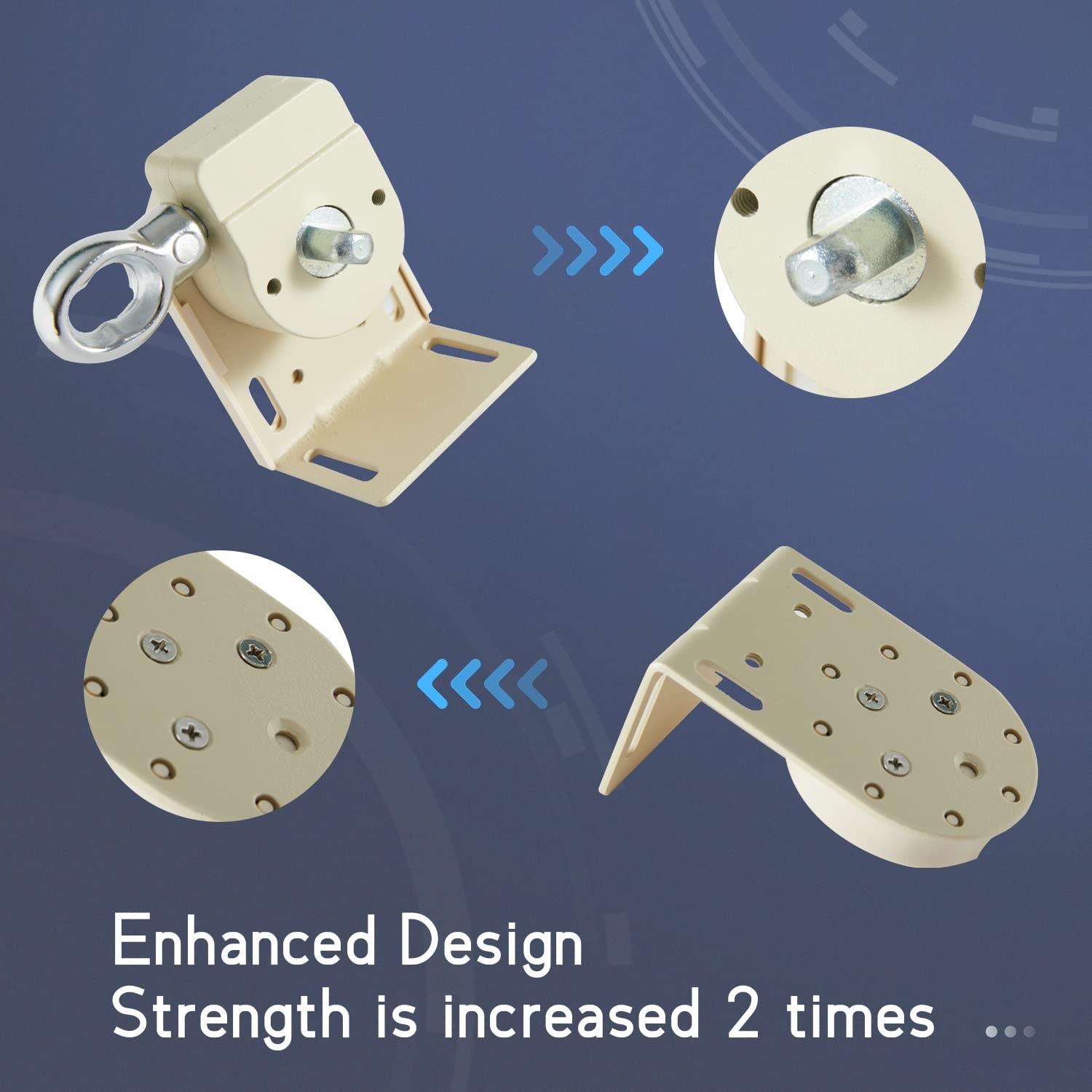 Lihopefe Sunshade Replacement Bracket, Metal Cordless bracket, Beige
