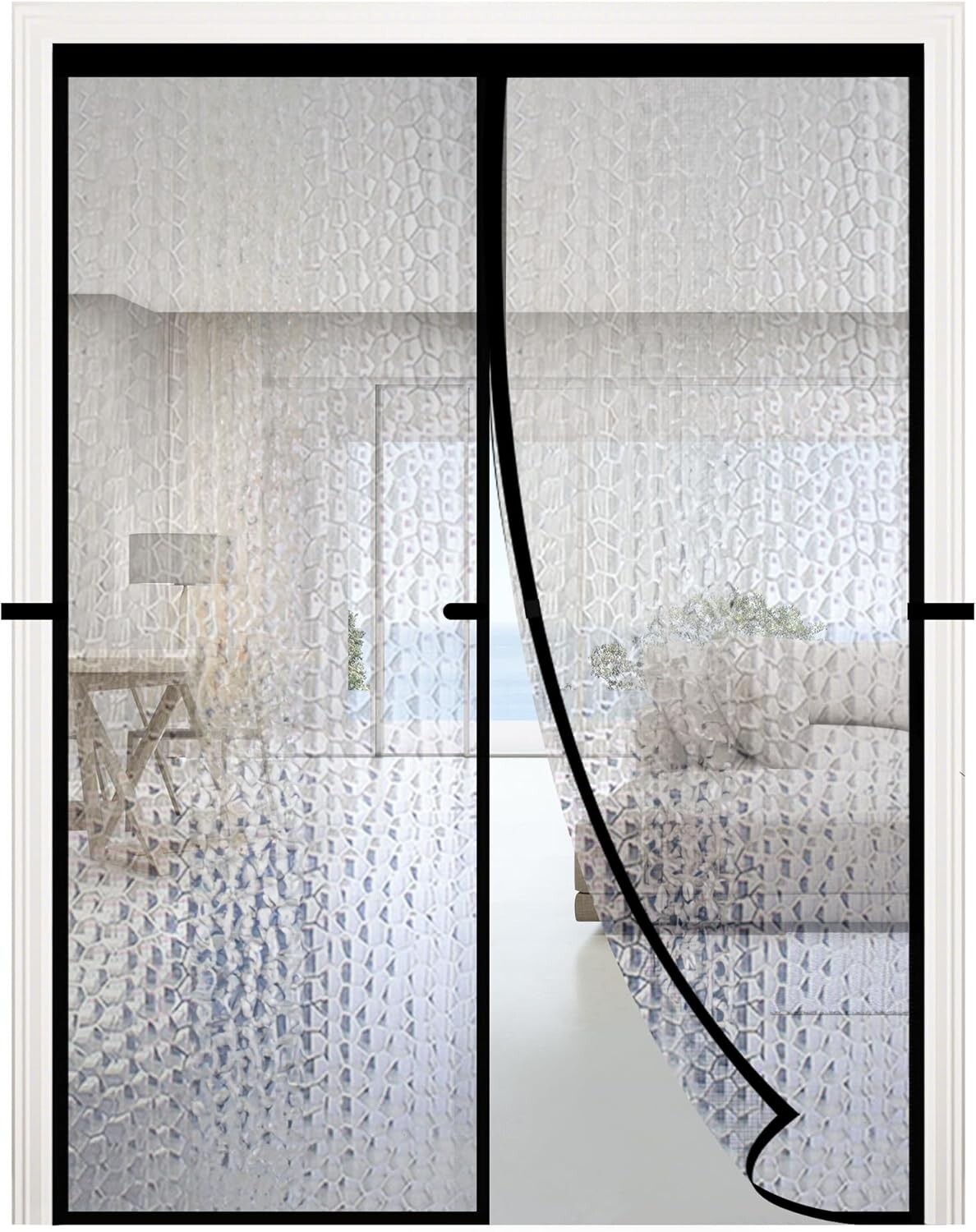 Magnetic Thermal Insulated Door Curtain 36″X80″ Magnet Patio Door Cover Auto Clo