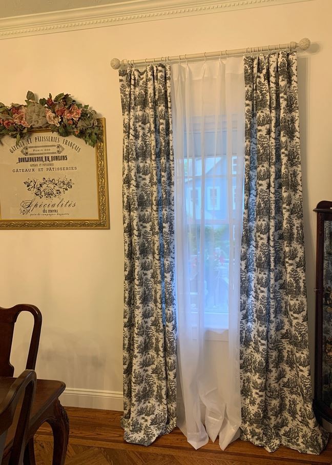 Toile Curtains French Colonial Drapery Panels Window Treatments Home Decor