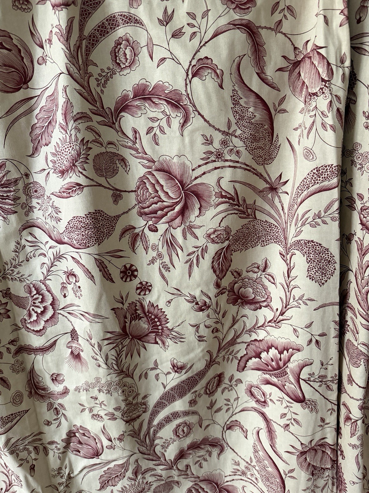 Pinch pleat draperies – Preowned; Lined For Insulation-fabric -Waverly