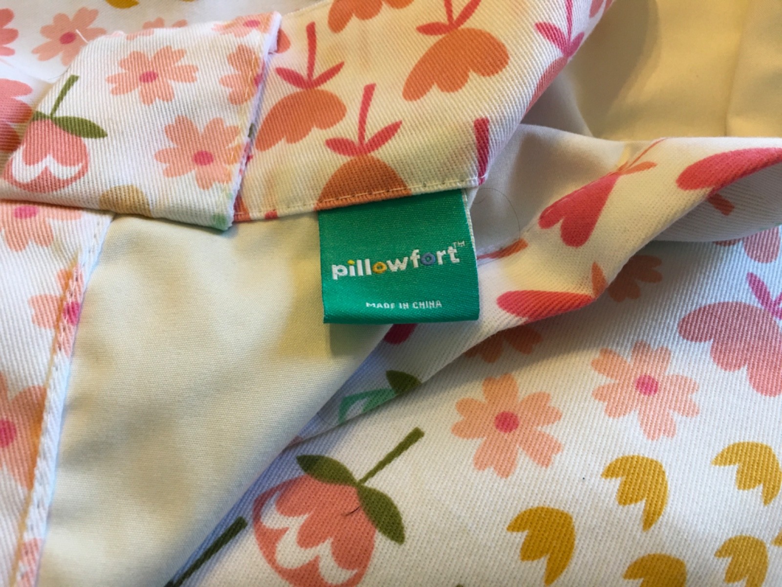 Pillowfort Window Panel with flowers lined 42×94