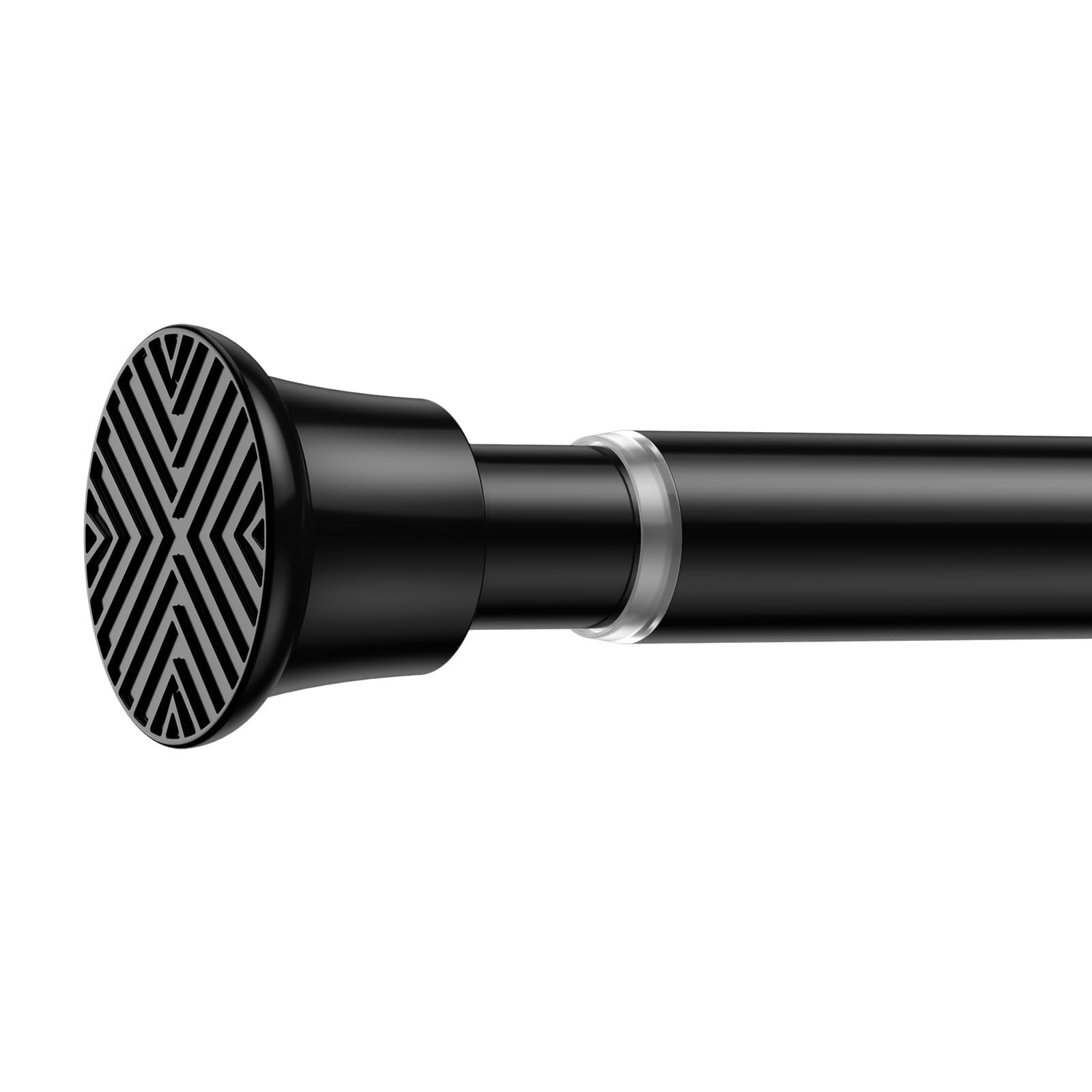Adjustable Tension Curtain Rods 30-62″ – No Drill, Expandable, Black – 2 Pack