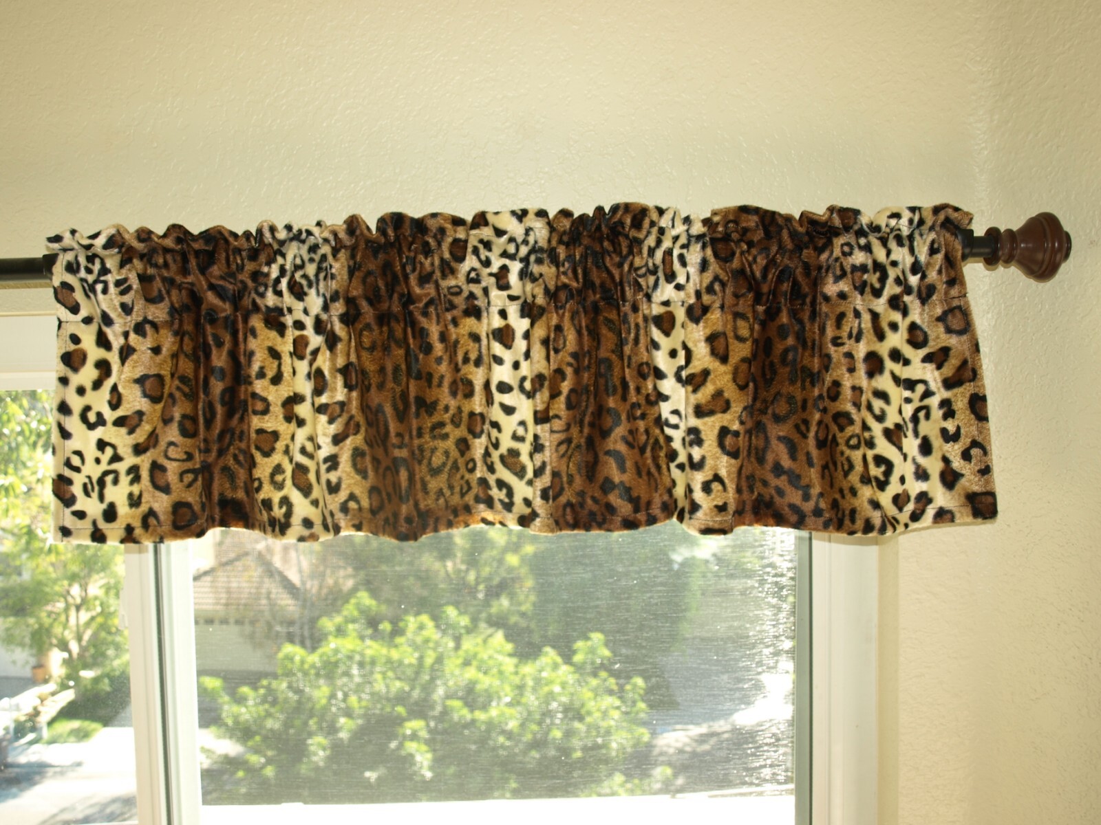 Animal Print Window Valance Zebra Leopard Cow Print Giraffe Western Safari