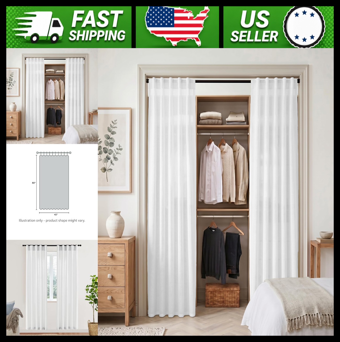 Doorway Curtains Privacy Room Divider for Room Seperation