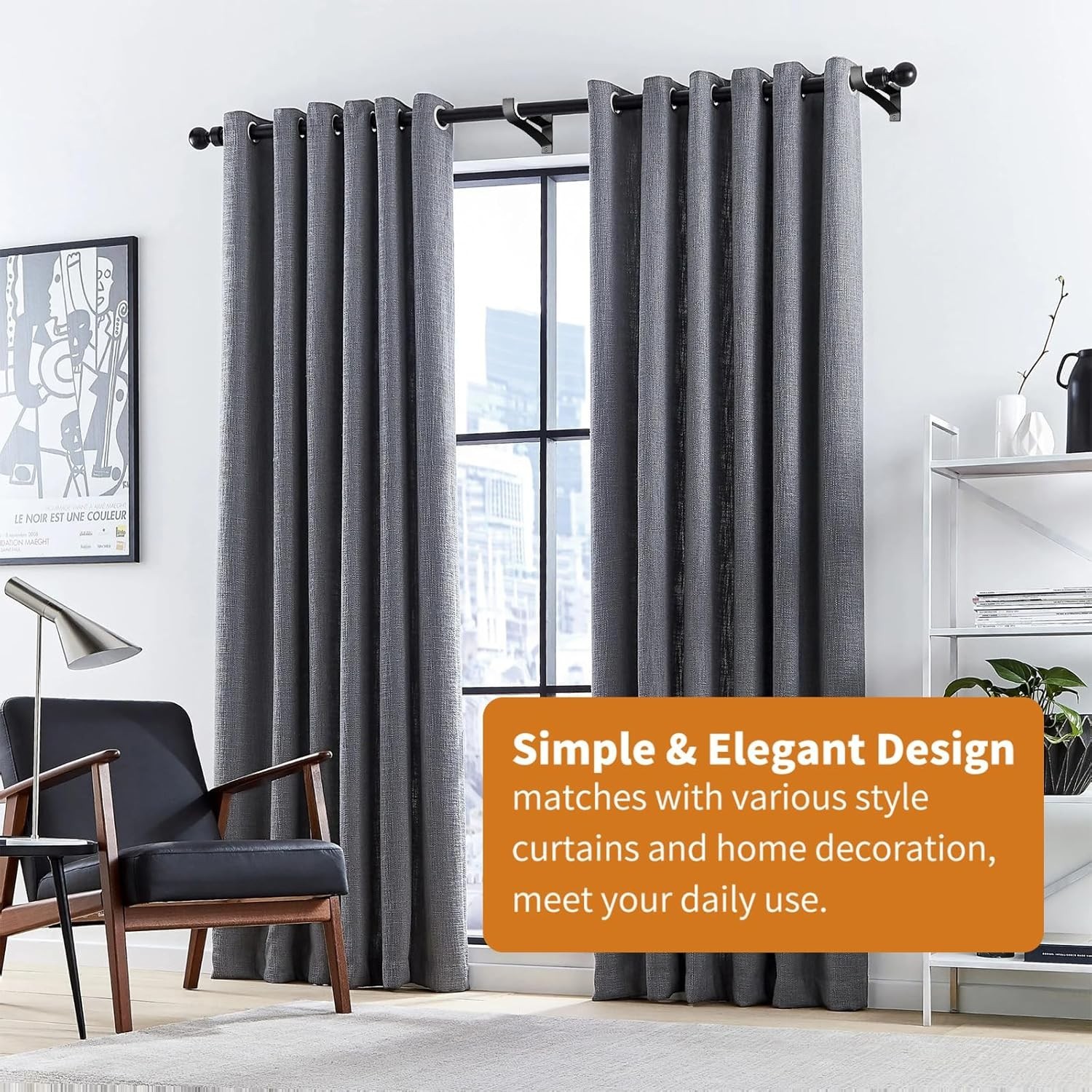 Curtain Rod Bracket, Heavy Duty Curtain Rod Holders Single Decorative Rod Hoo…