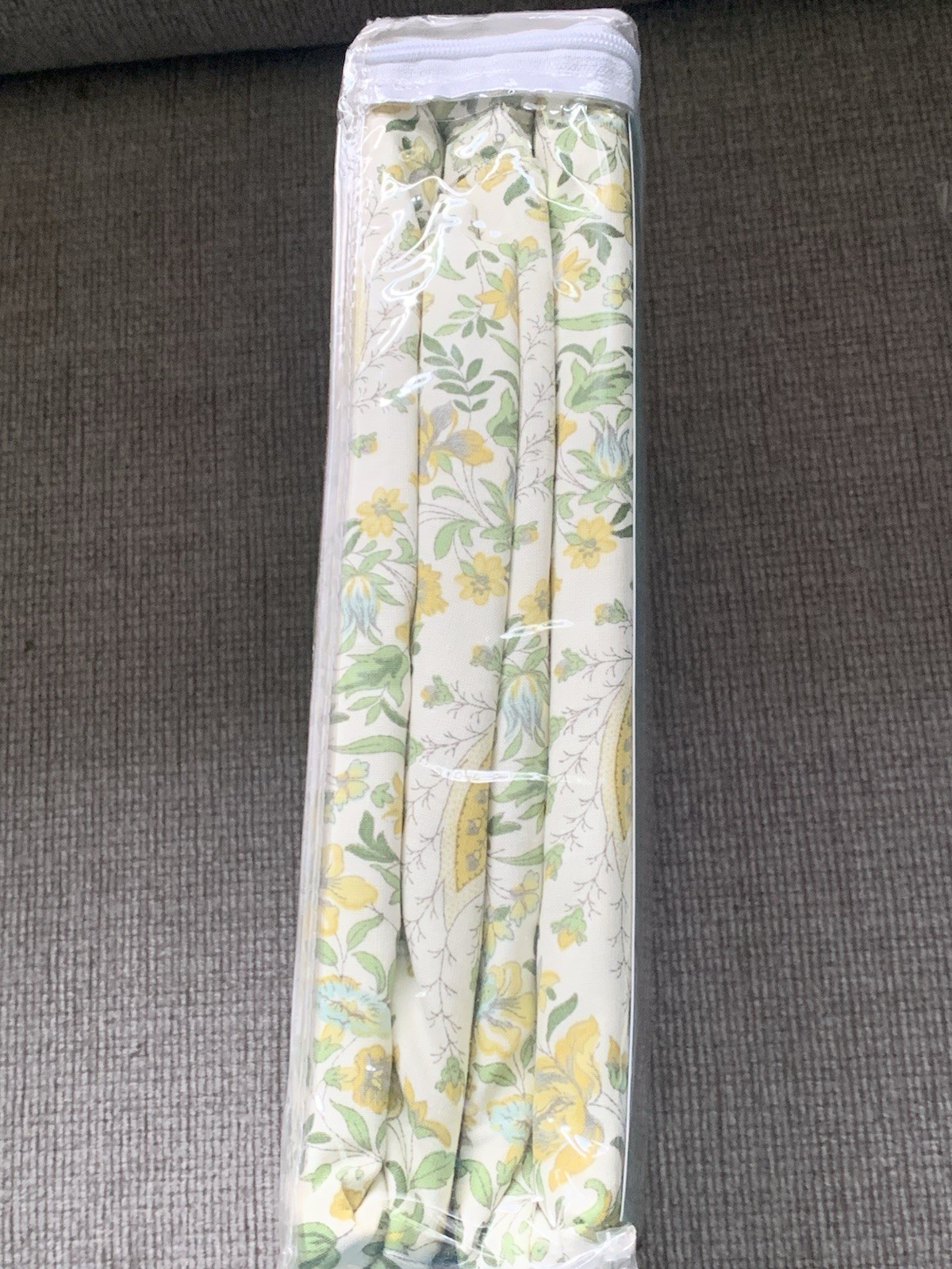 Waverley New In Package Panel Pair Curtains Paisley Verveine 100” X 84” Tie Back