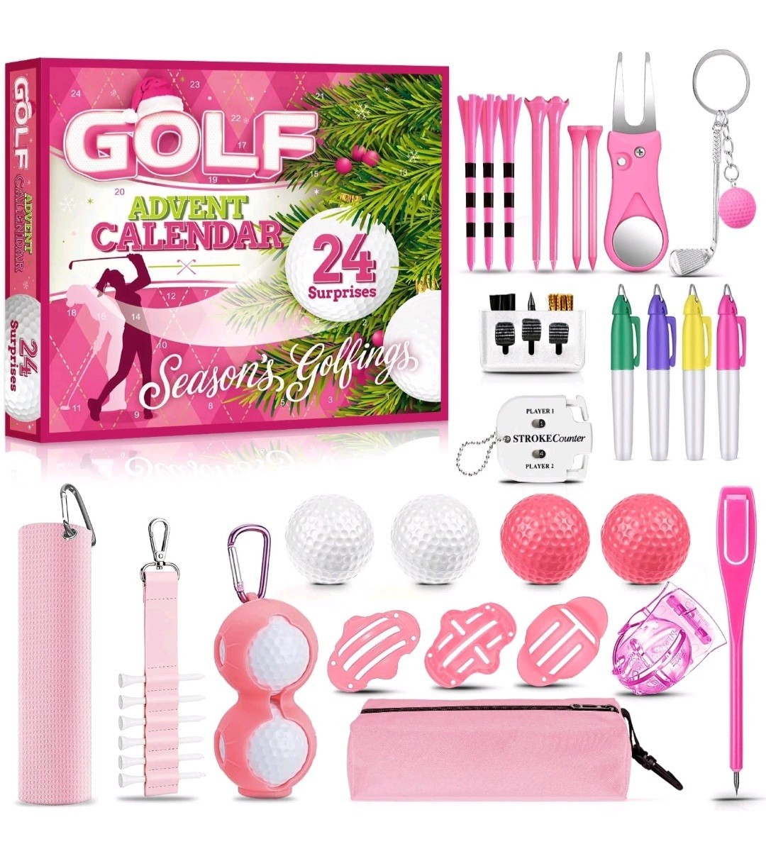 Golf Advent Calendar 2025 for Women Teen Girls, Funny White Elephant Gifts wi…