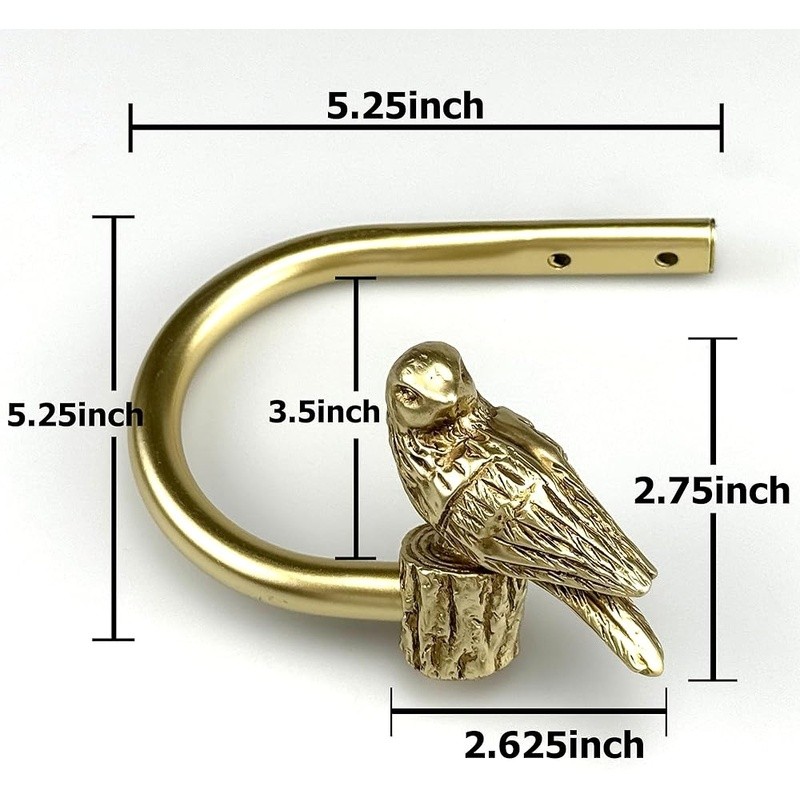 Bird Curtain Holdbacks Metal Wall Hook Durable Home Decor Multi-Functional New