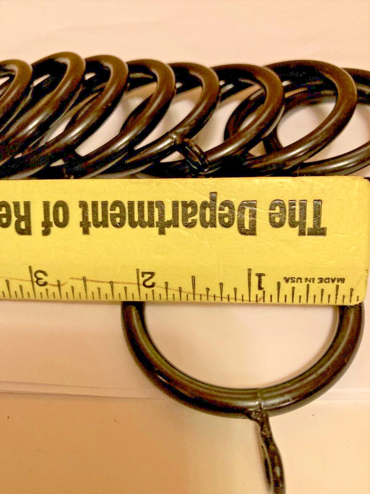 Curtain Rod Hooks French Country Metal Eyelet Rings 2″W Black Set of 8