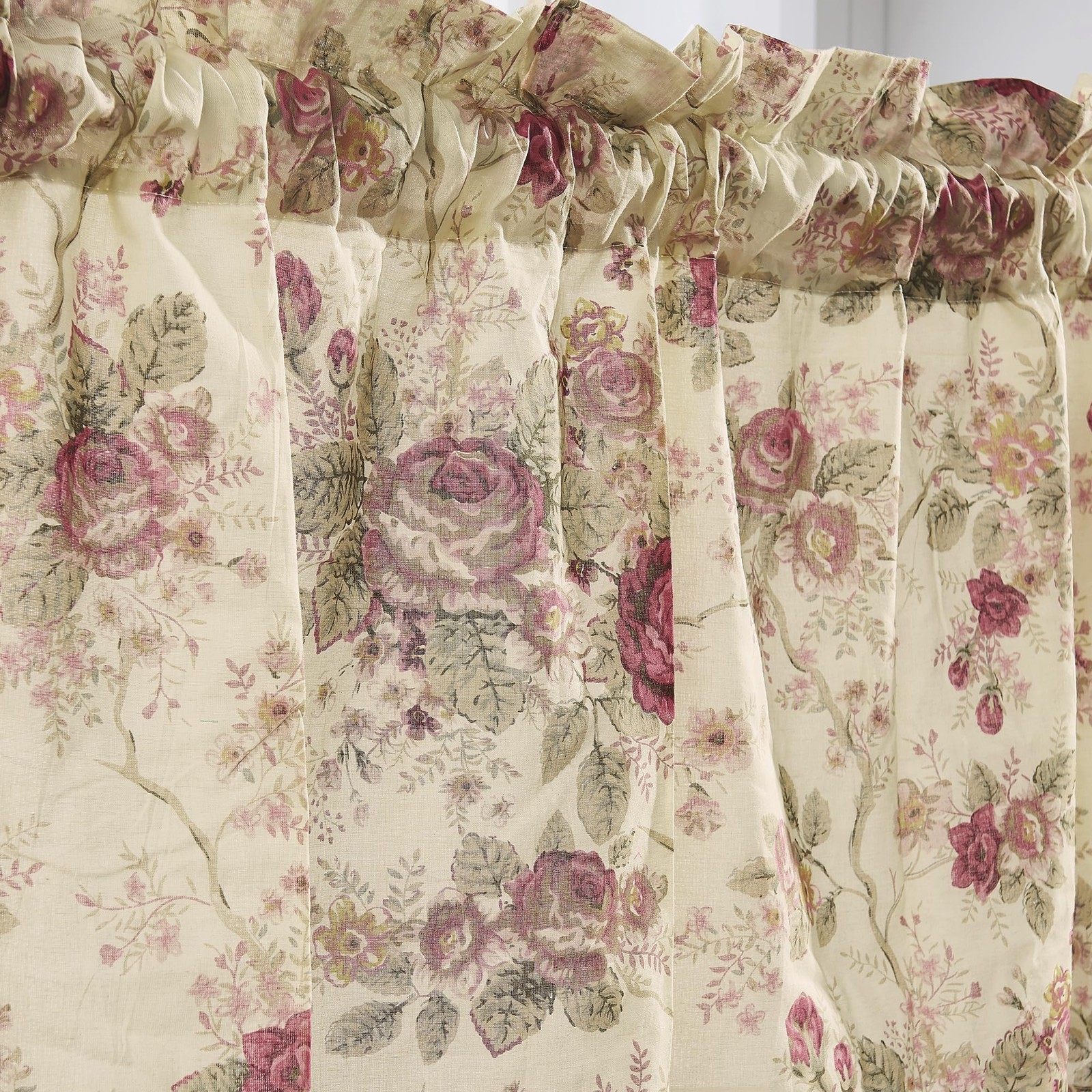 Greenland Home Antique Rose Valance, 84 by 21Inch