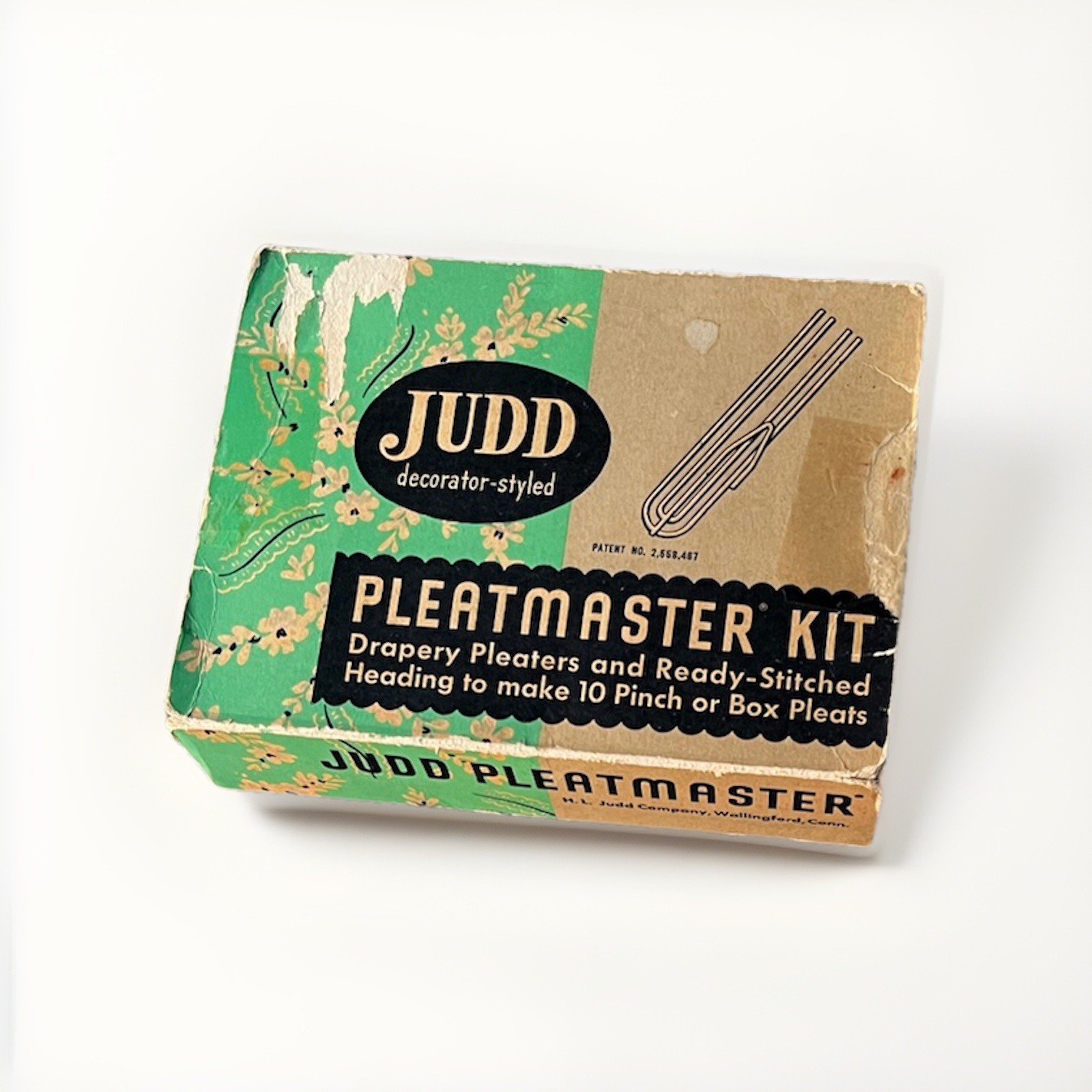Vintage Judd Drapery Pleater Kit Curtain Pleating Tool w Hooks Sewing Notion