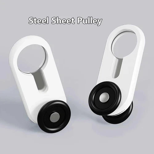 Heavy Duty Double Row Silent Curtain Track for Easy Room Dividers – 2.8M White..
