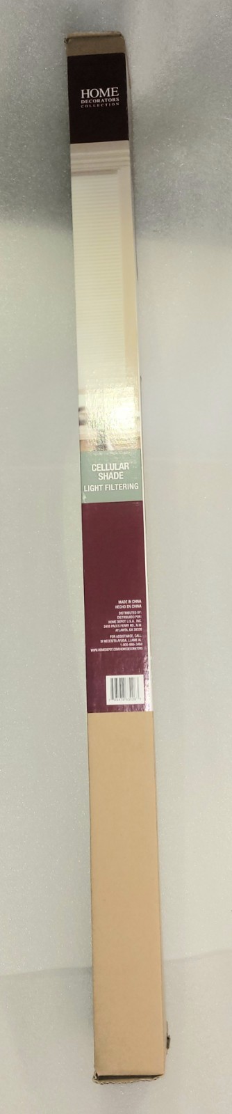 Home Decorators Snow Drift Cordless Light Filtering Cellular Shades 27 x 72 NEW