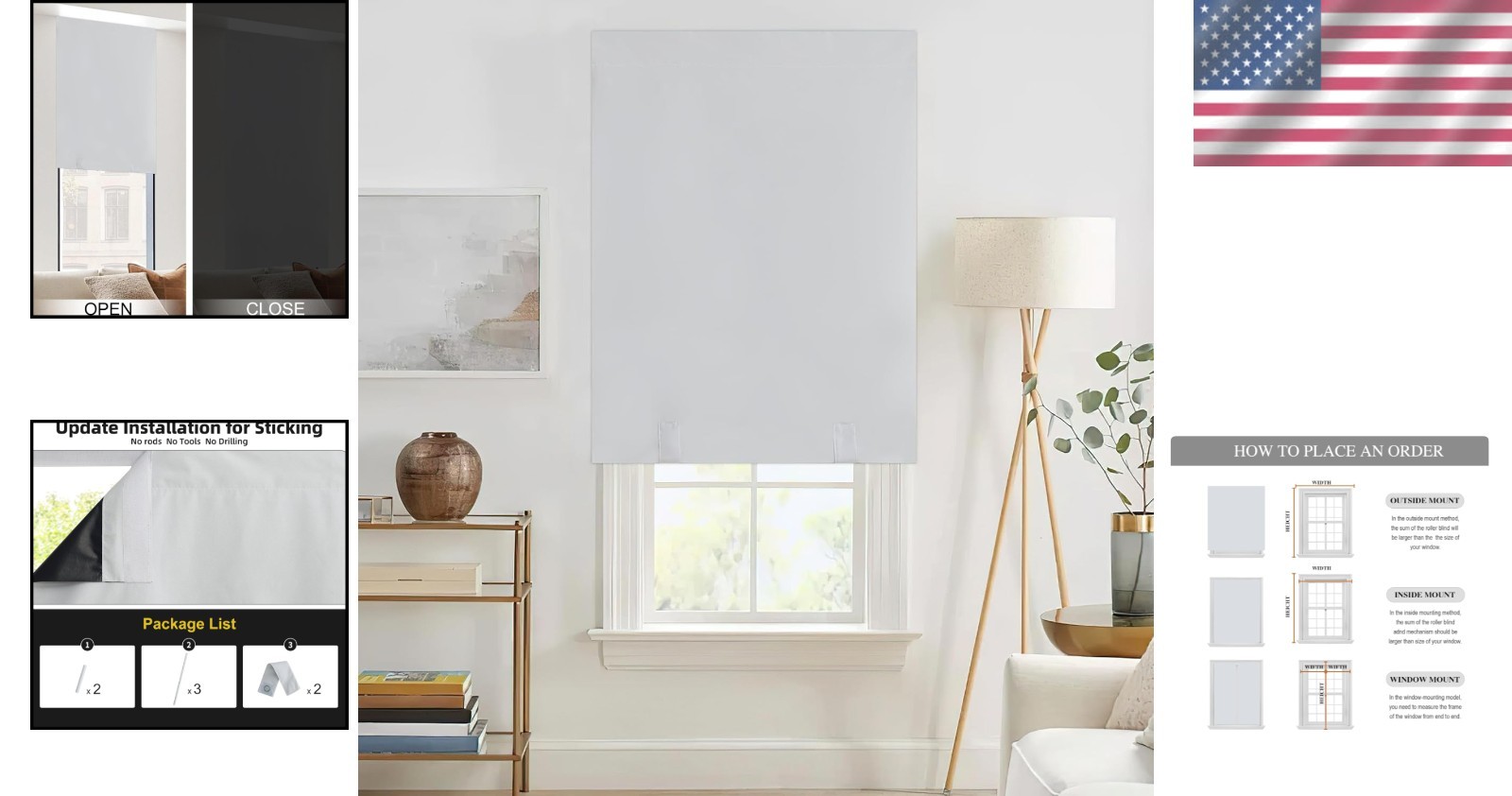 100% Blackout Cordless Roller Door Blinds, 30×72 inch – Easy Installation Shade