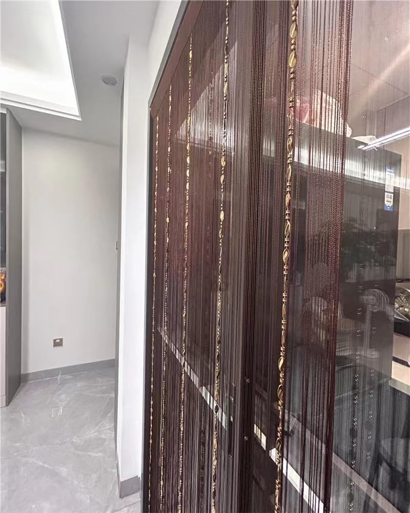 100Cmx200Cm Decorative Door String Curtain Beads Wall Panel Fringe Window Room D