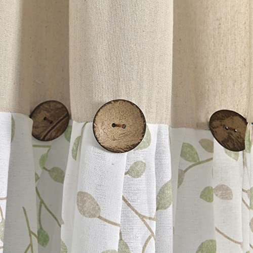 Linen Button Botanical Garden Window 40″W x 84″L (Pack of 1) Neutral & Green