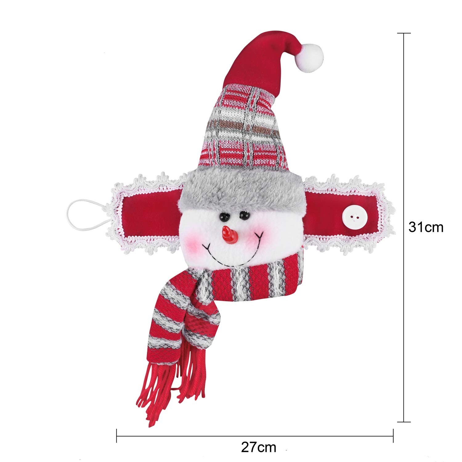 2-Pack Christmas Curtain Buckles Snowman Elk Santa Claus Theme Tiebacks