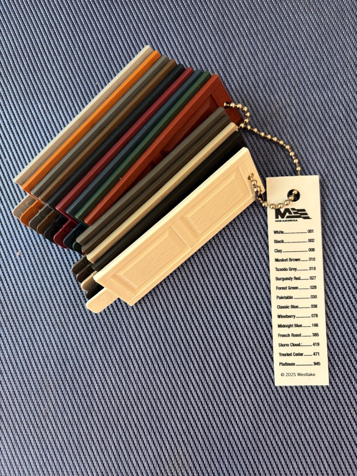 Ekena Millwork LVSAMPLECOLORS Vinyl Shutter Sample Colors