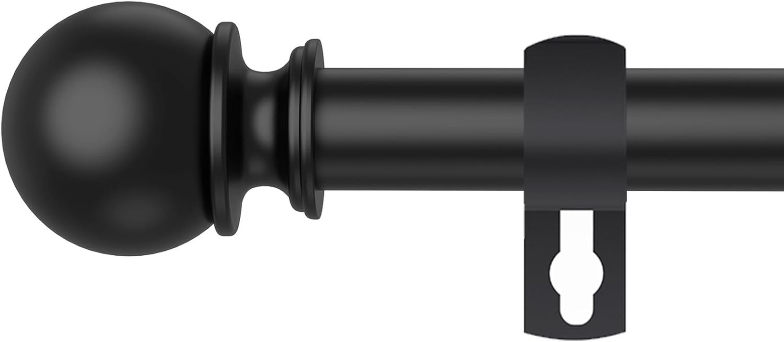Heavy Duty Black Curtain Rod 5/8″ Adjustable Window Drapery Rod Set