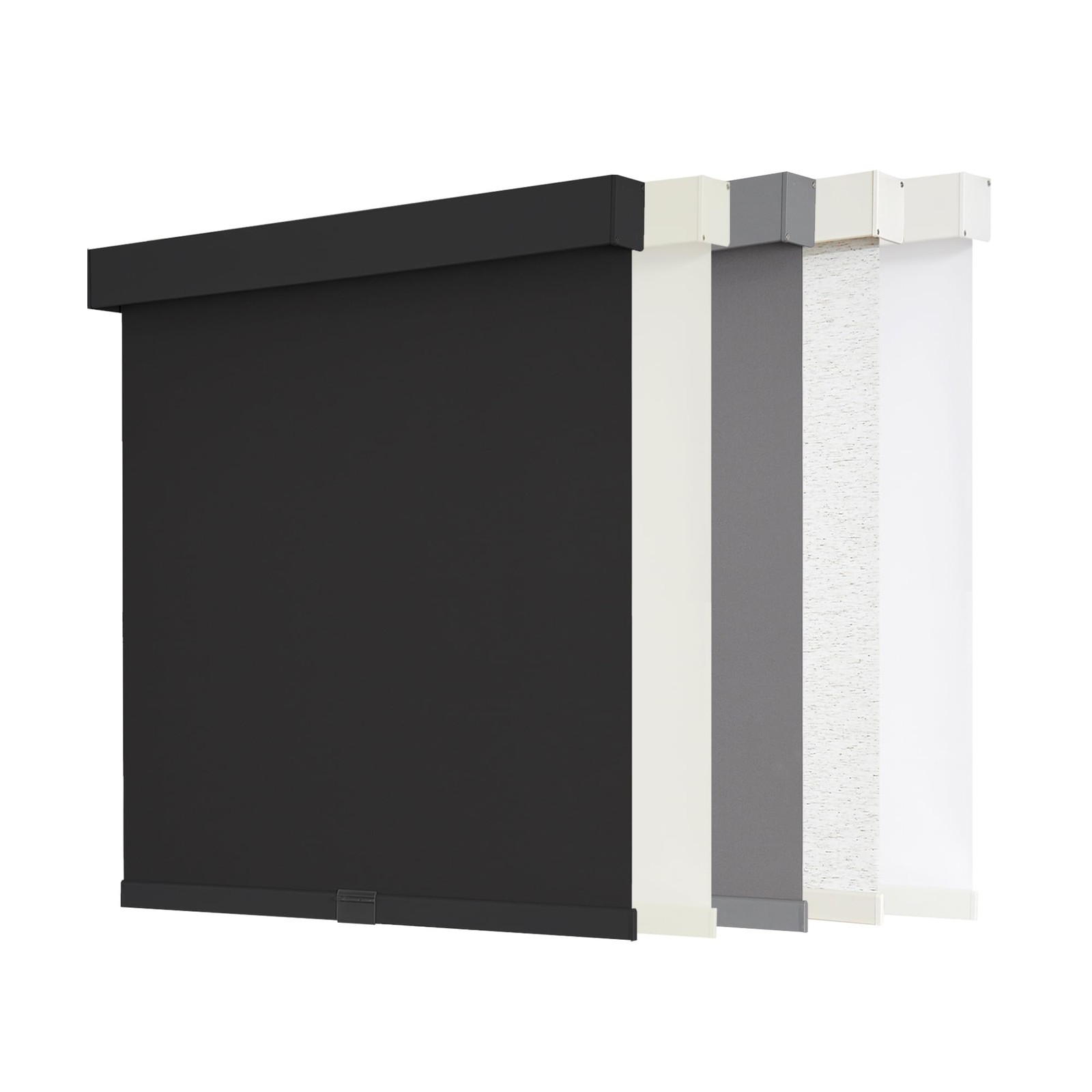AOSKY Blackout Roller Shades Cordless Blinds for Windows, 35″W x 72″H, Black