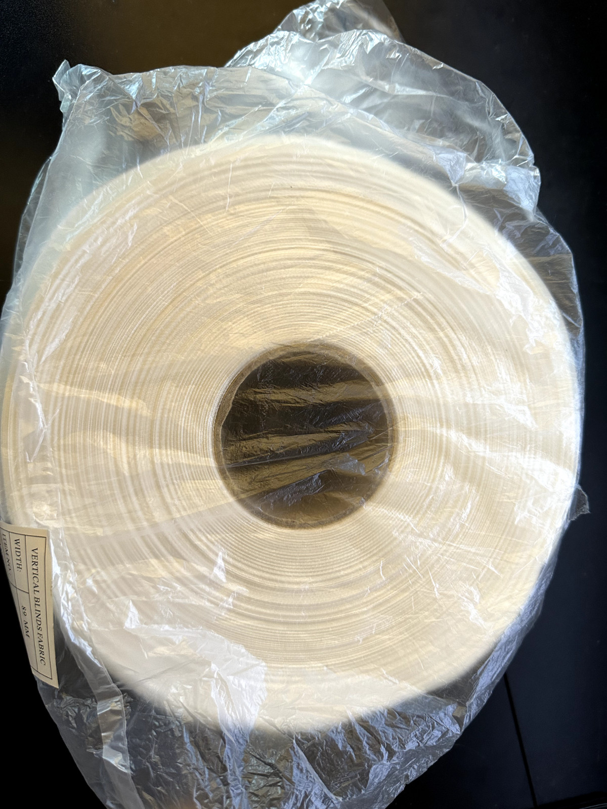 89mm (3.5″) VERTICAL BLIND FABRIC FULL ROLL 100M PLAIN WHITE PREMIUM TEXTURED