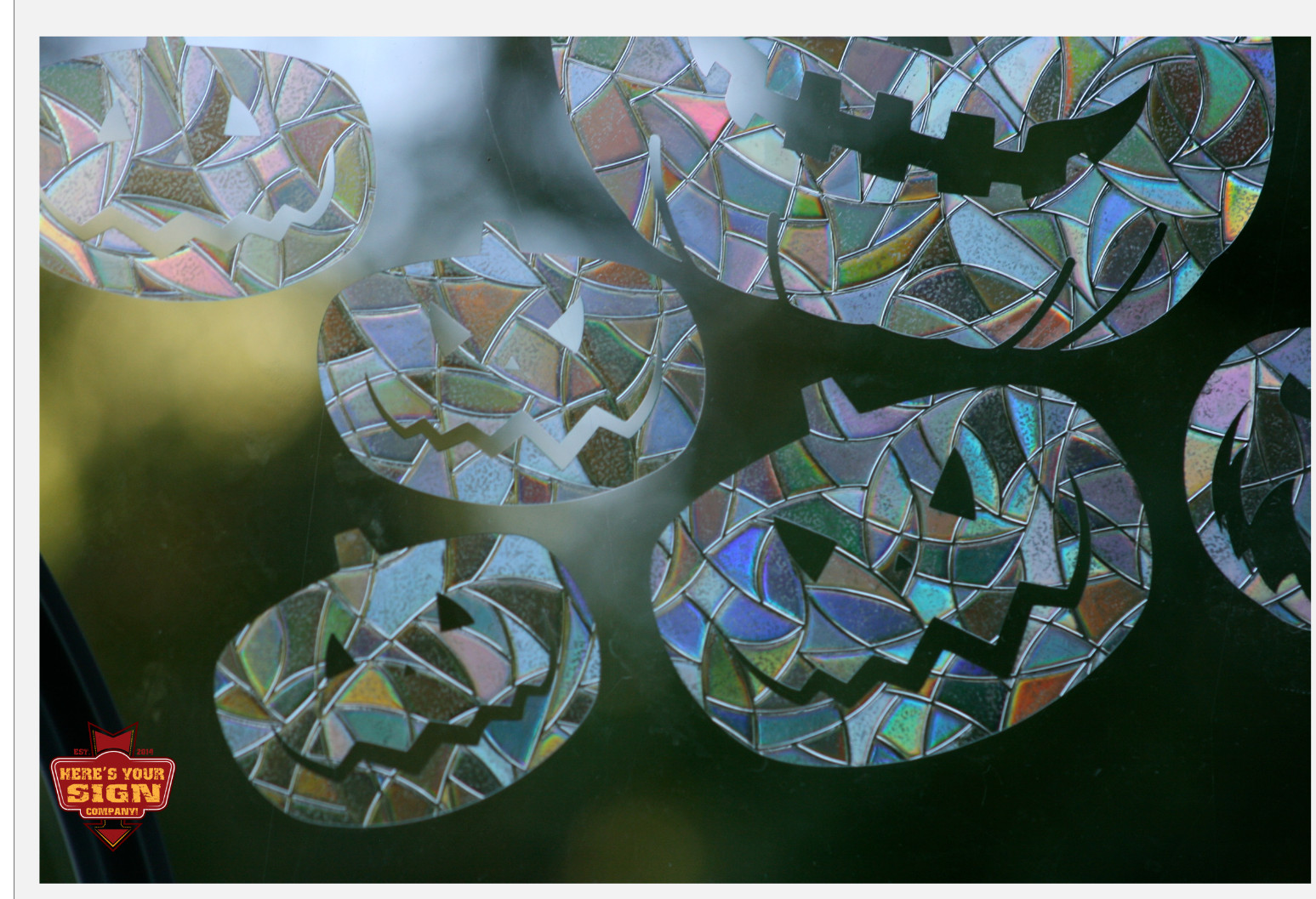 Decorative Rainbow Window Privacy Film. Anti-UV Static Cling. Self Adhesive