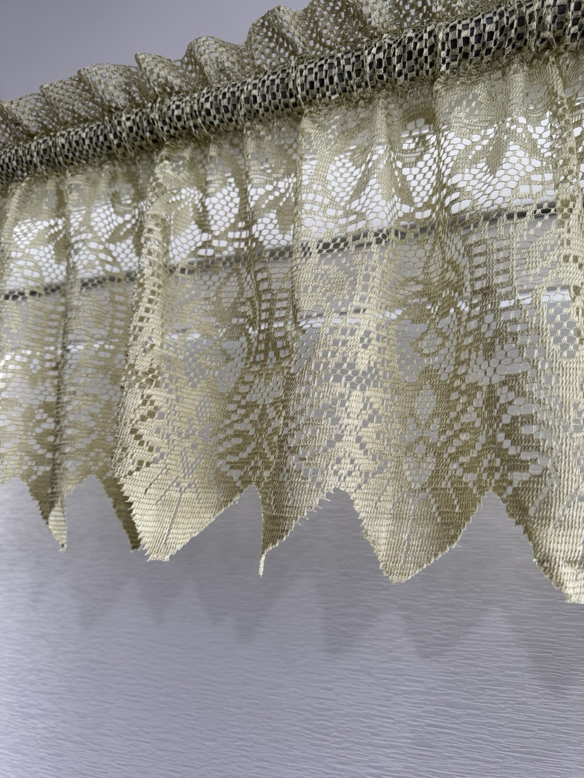 laura ashley Lace window valance Set Of 2 Colors Sage