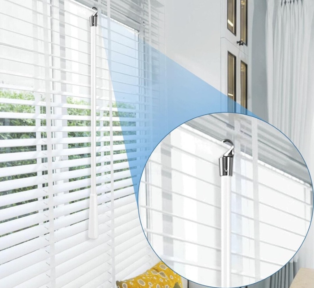 2 Pcs Blind Wand, Vertical Blinds Replacement Parts with Hook and Grip (17 in)
