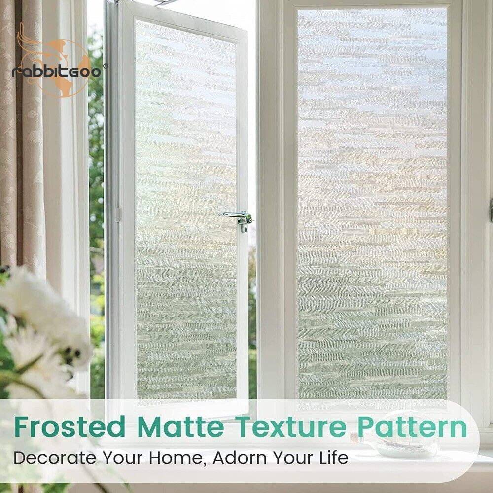Matt Privacy Window Film Covering Window Sticker Static Cling Vinyl Glass Film