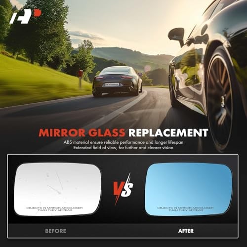 2-PC Driver and Passenger Side Heated Mirror Glass with Backing Plate