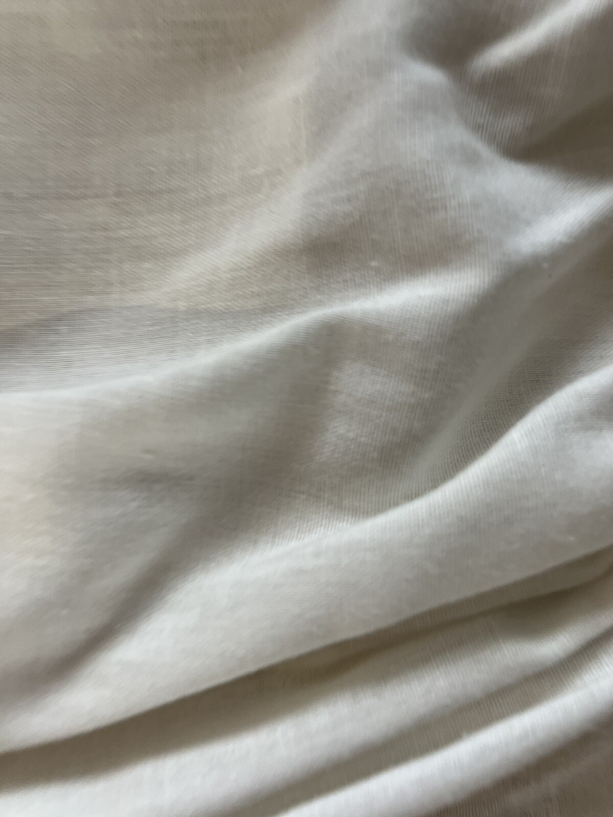 1Pr VTG CURTAINS MCM Woven Crème White Lined Pinch Pleat 100W X84”L Soft