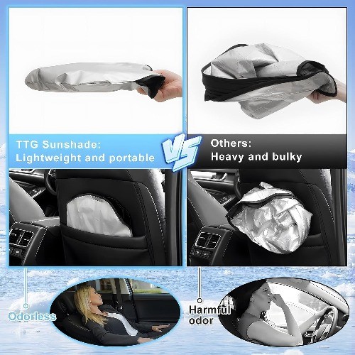 Windshield Sun Shade Custom Fit for 2019-2023 2024 Silverado 1500 Regular Cab, C