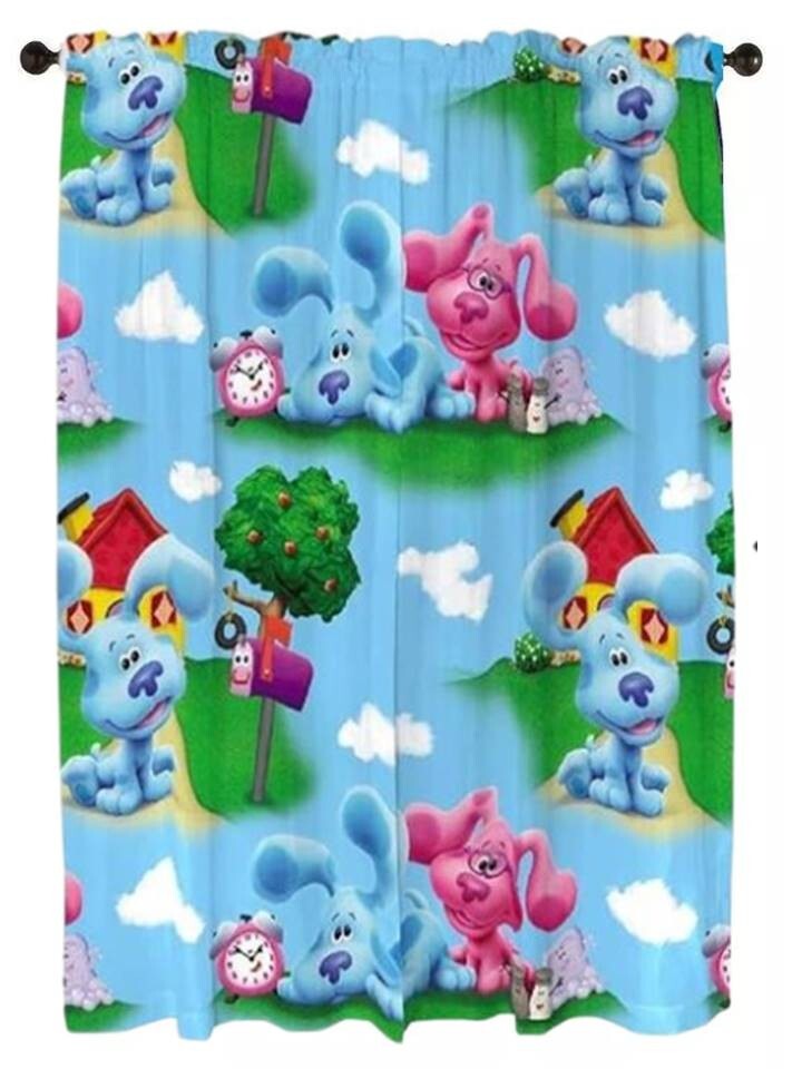 Blue’s Clues “Blue and Friends” Kids Curtain Panel, Set of 2-AB09CKJJGPT7