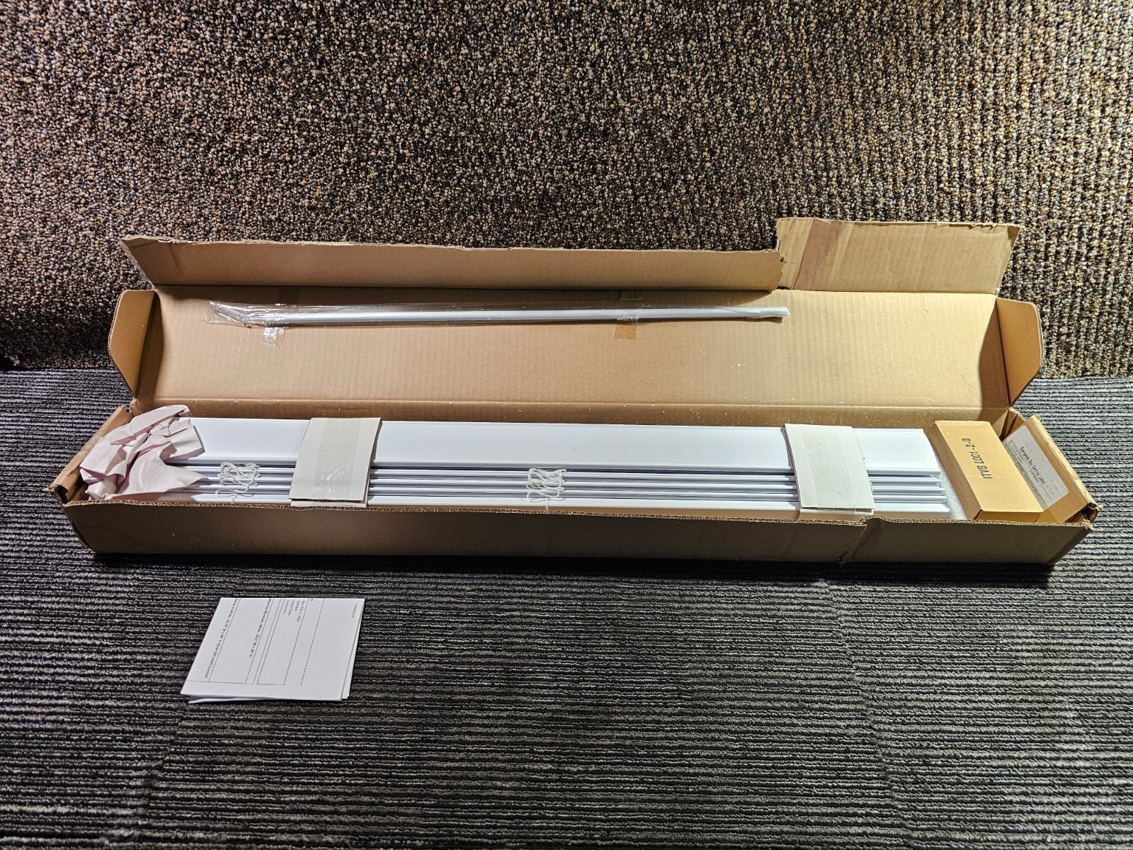Lumino 2″ Cordless Flat Slat Faux Wood Blind 33.5″ W x 36″ H 33-0057-001, White