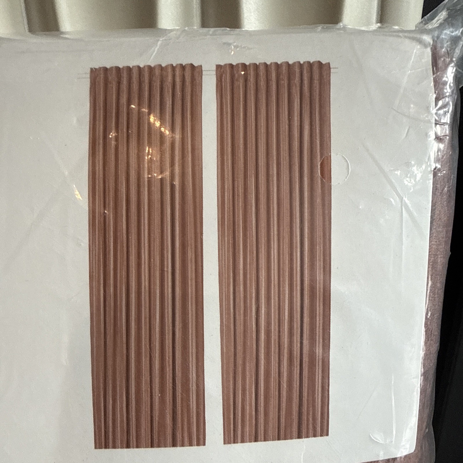 Ikea Eldtorn 1 Pair (2 curtains) Curtains 57″x98″ Brown No Defects/Smells