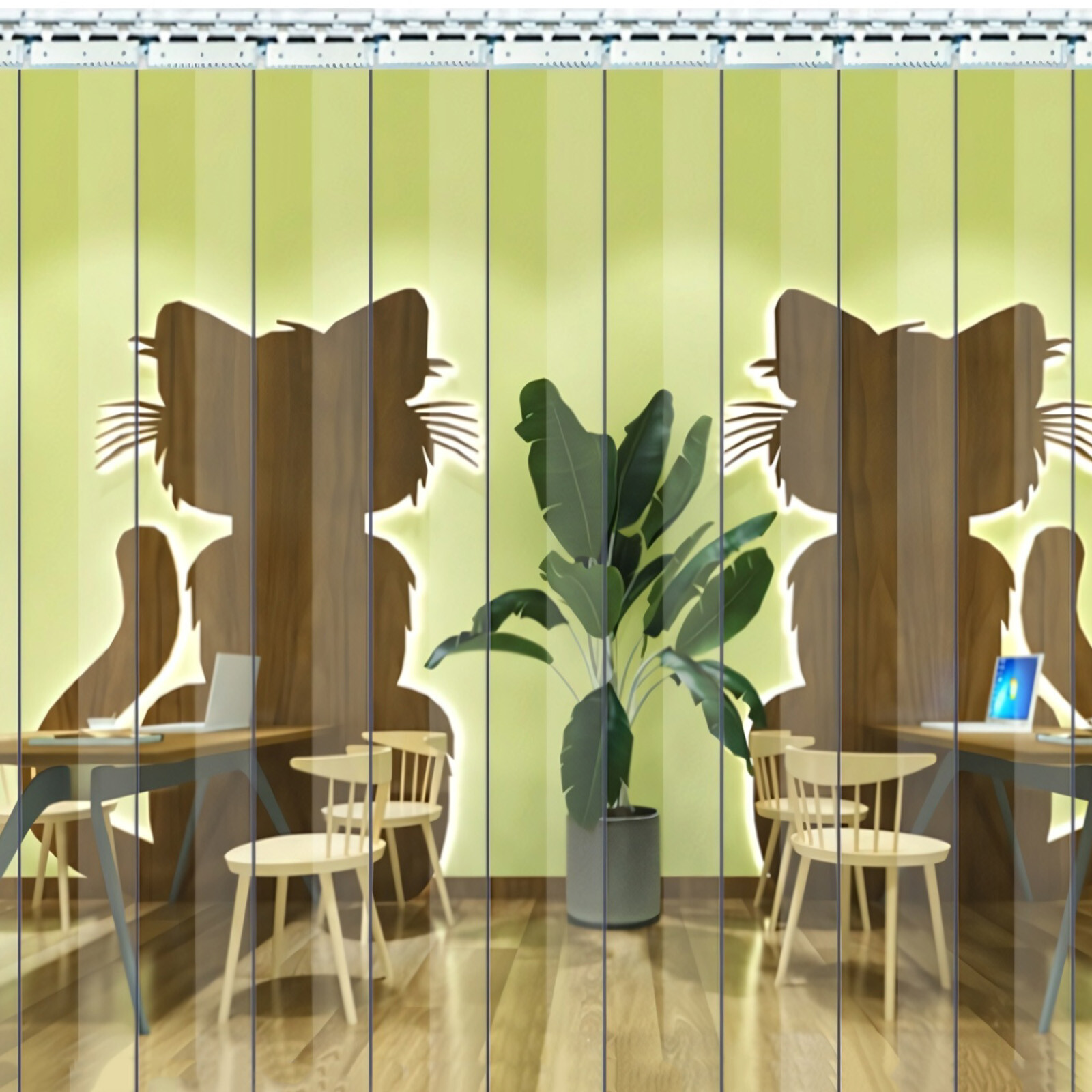 Clear Strip Curtain PVC Door Curtain Plastic Door Curtain for Cooler Freezer