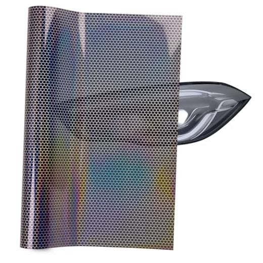 Car Light Tint Film – 12 x 60 Inches 12in x 60in Stealth Black Honeycomb