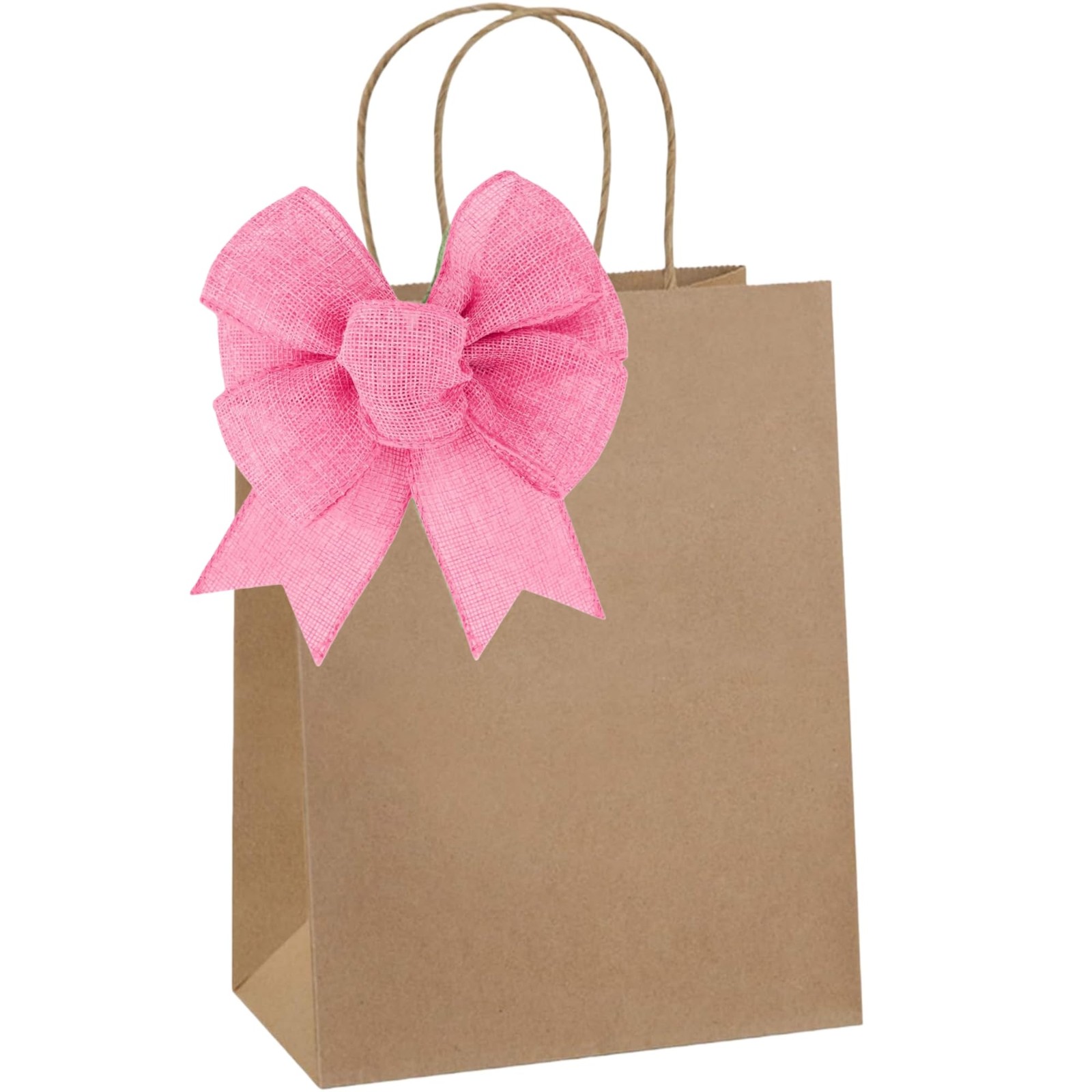 8 PCS 6 Inch Wired Pink Bows Premade Decorative Easter Wreaths Front Door